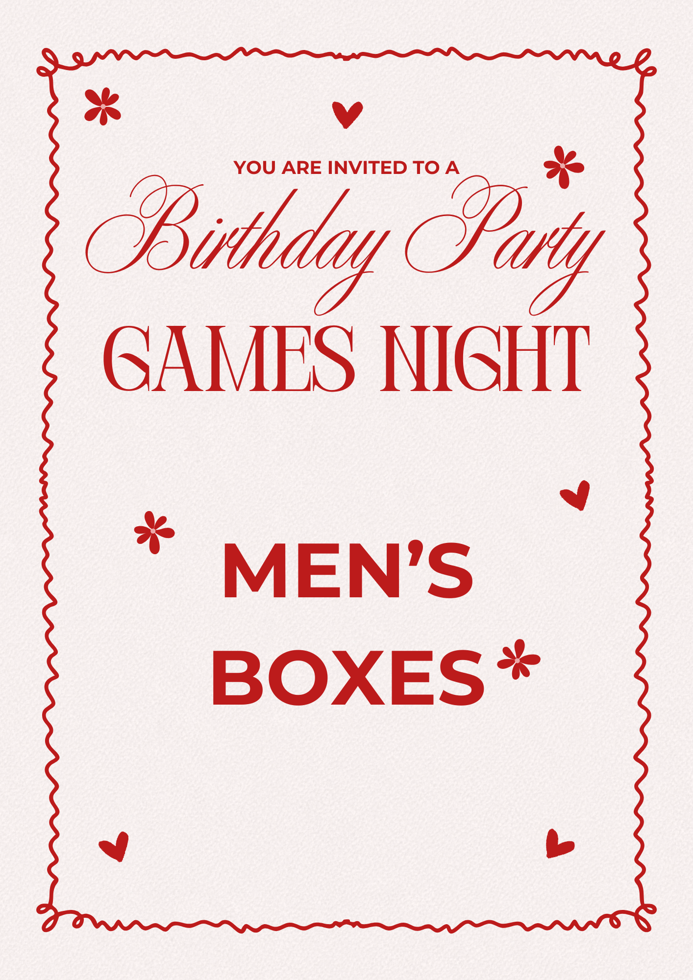 Men's Games Night Boxes