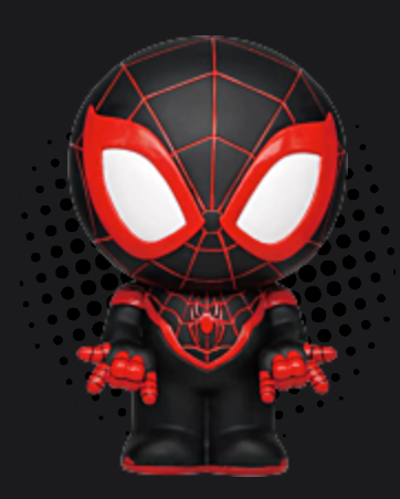 Dark Spiderman Partial Rhinestone Coin Bank – Pre Order