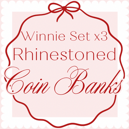 Winnie & Friends Set Partial Rhinestone Coin Bank – Pre Order ETA: September